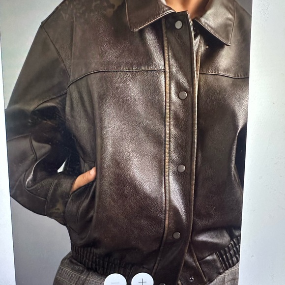 Pilcro Faux Leather Jacket size SMALL - Picture 3 of 9